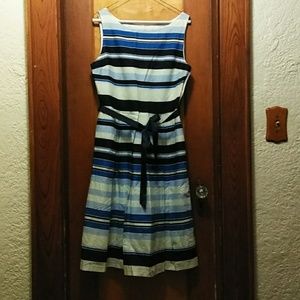 Striped blue dress
